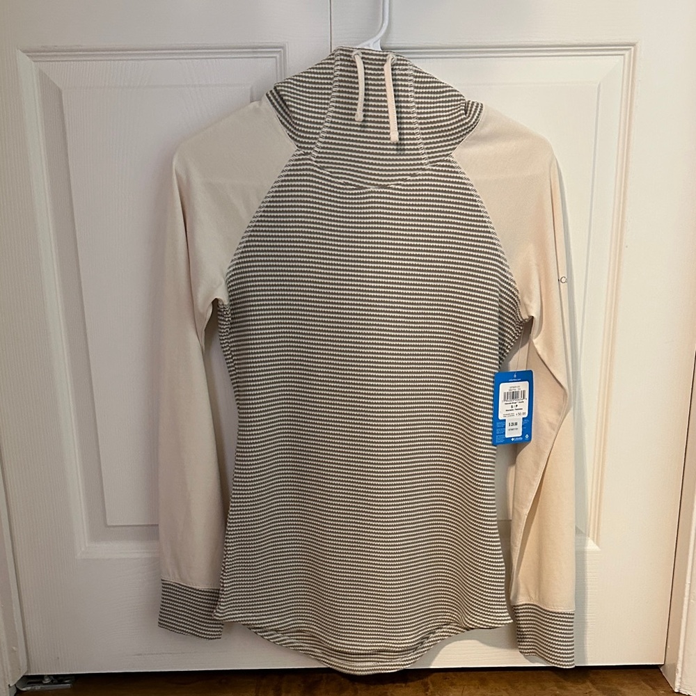 Columbia Women's Striped Long Sleeve Top - Cream and Gray
